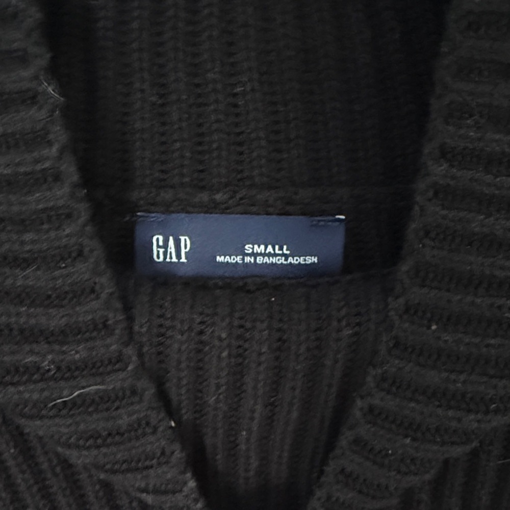 GAP Women's Classic Black Turtleneck Sweater 100% cotton - Picture 5 of 6